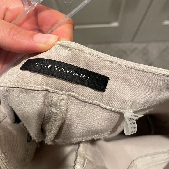 Elie Tahari Jeans size 8 light cream color - Picture 3 of 5